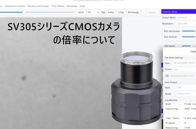 SV305シリーズCMOSカメラの倍率について