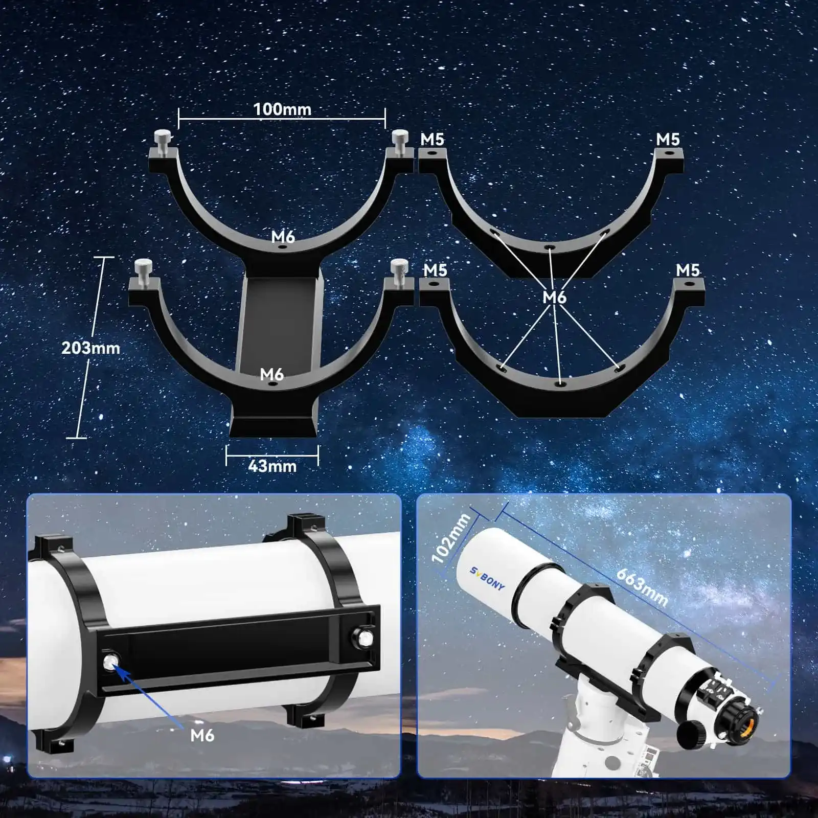 SV48P 102mm口径天体望遠鏡