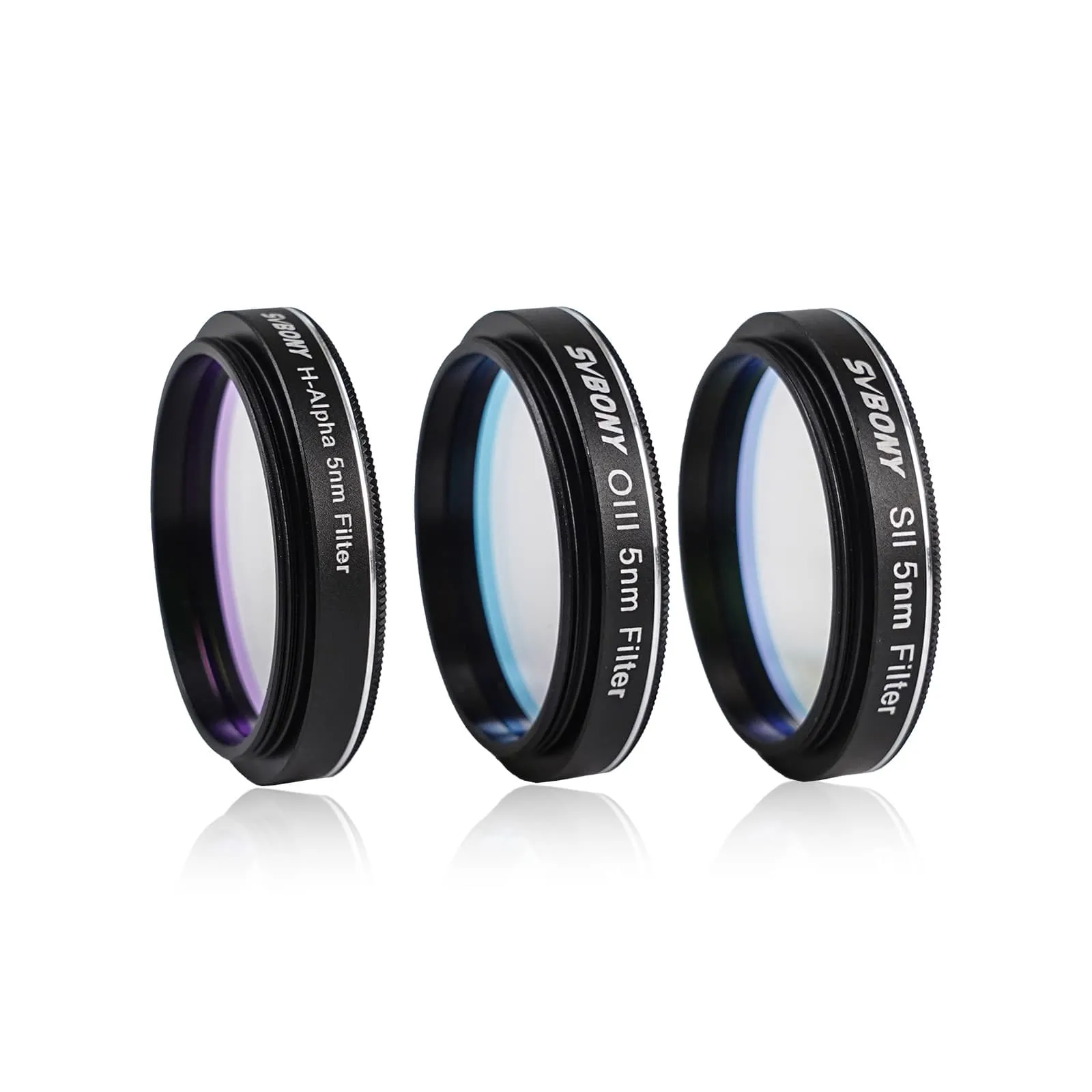 SV227 5nm 1.25インチ H-Alpha/SII/OIII 5nm ナローバンドフィルターセット 光害フィルター モノクロカメラフィルター 深宇宙写真フィルター