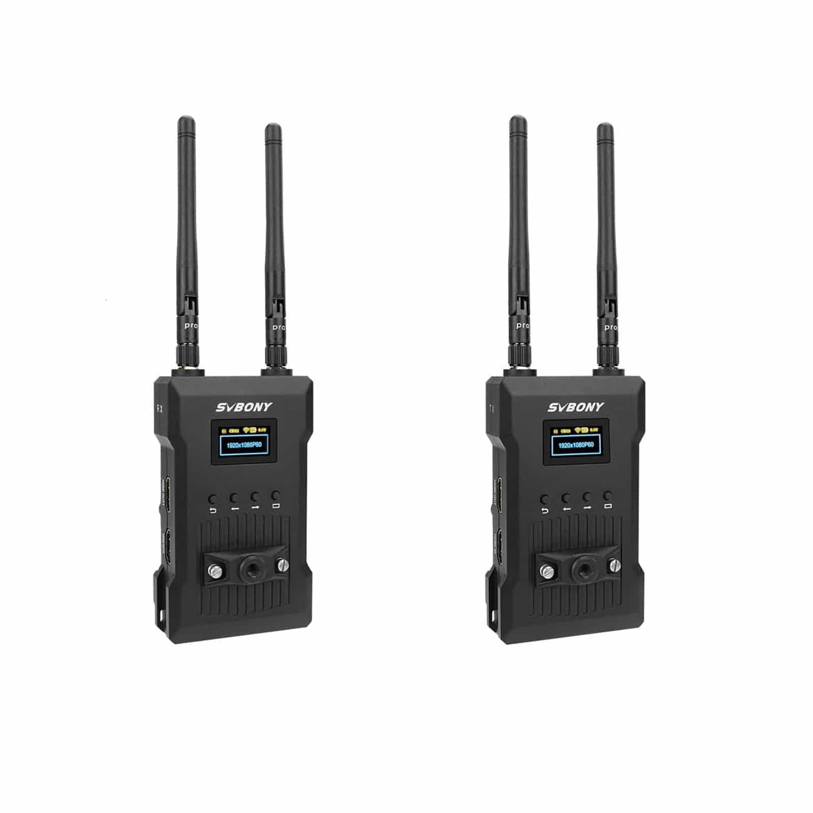 SVBONY ST1 ワイヤレス 映像伝送システム ワイヤレスビデオ伝送システム  送信機*1＋受信機*1 ≤0.06秒低遅延 300mの伝送距離 同時に4セット使用可能  動画撮影/ライブ配信等に適用