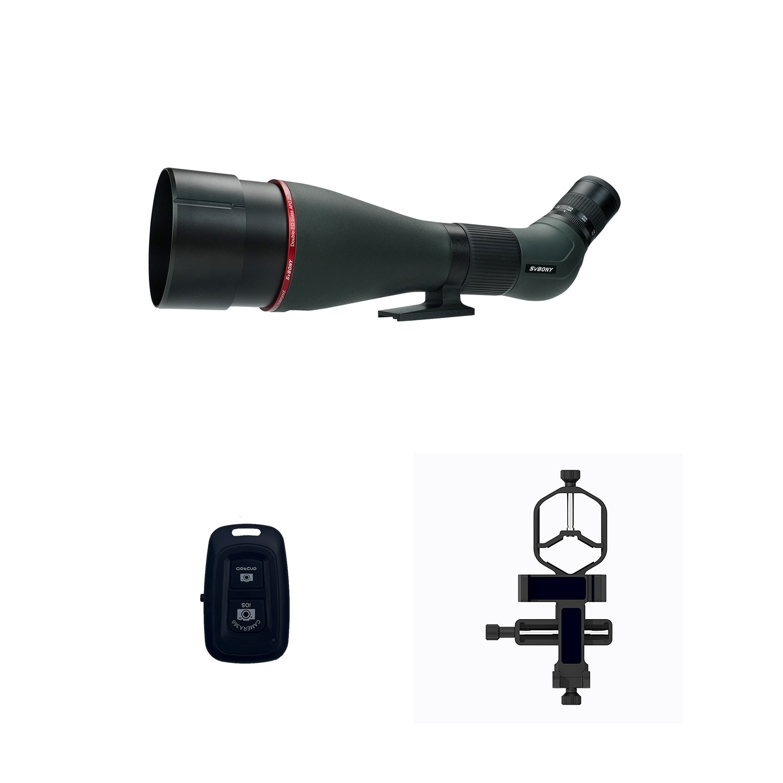  SA401 スマホ撮影セットAPO級フィールドスコープ 25-75X100MM アーチェリー用 自然観察用