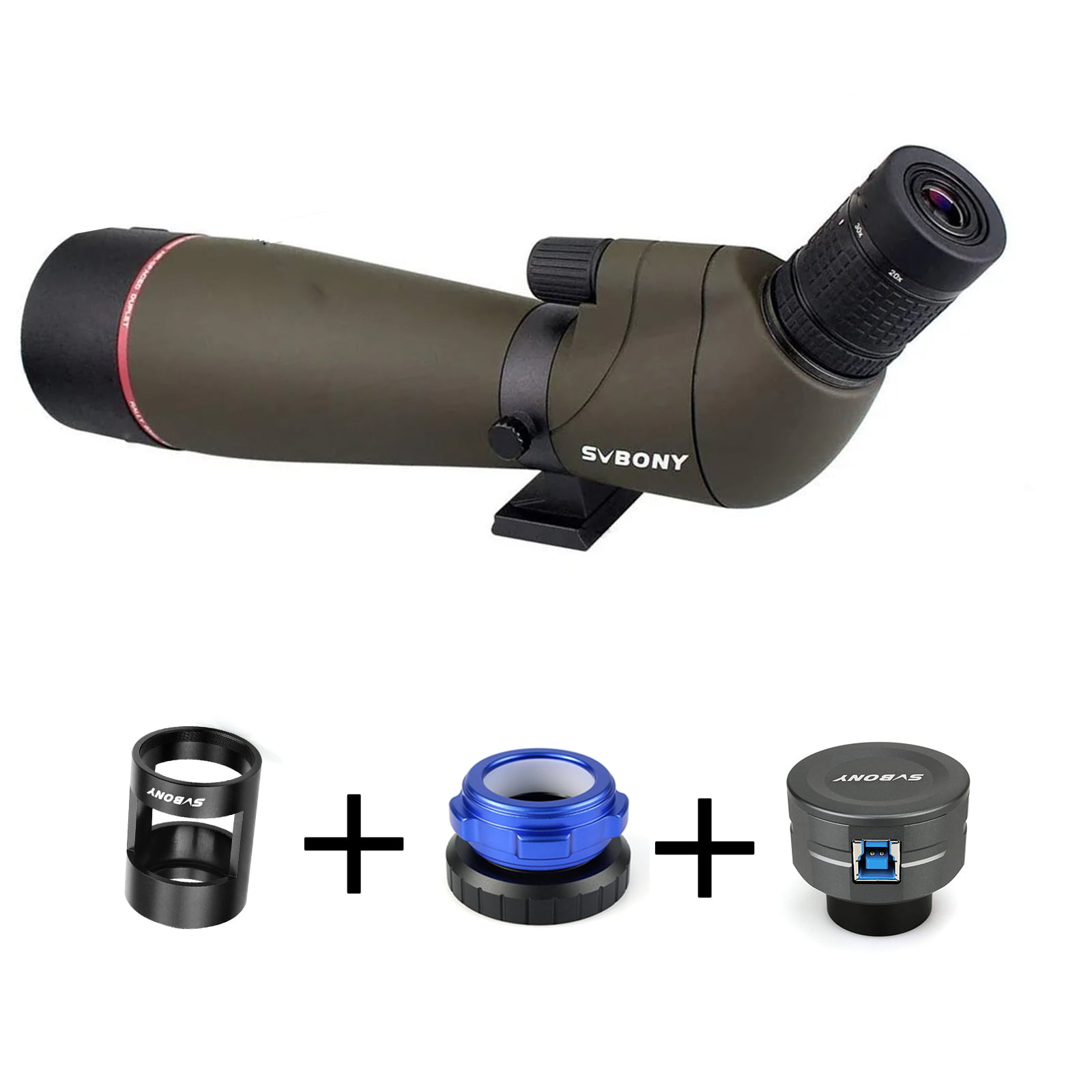 SV13 フィールドスコープ 電子レンズ撮影セット 野鳥撮影セット 自然撮影セット バードウォッチング撮影セット 電子接眼レンズ 三脚付き