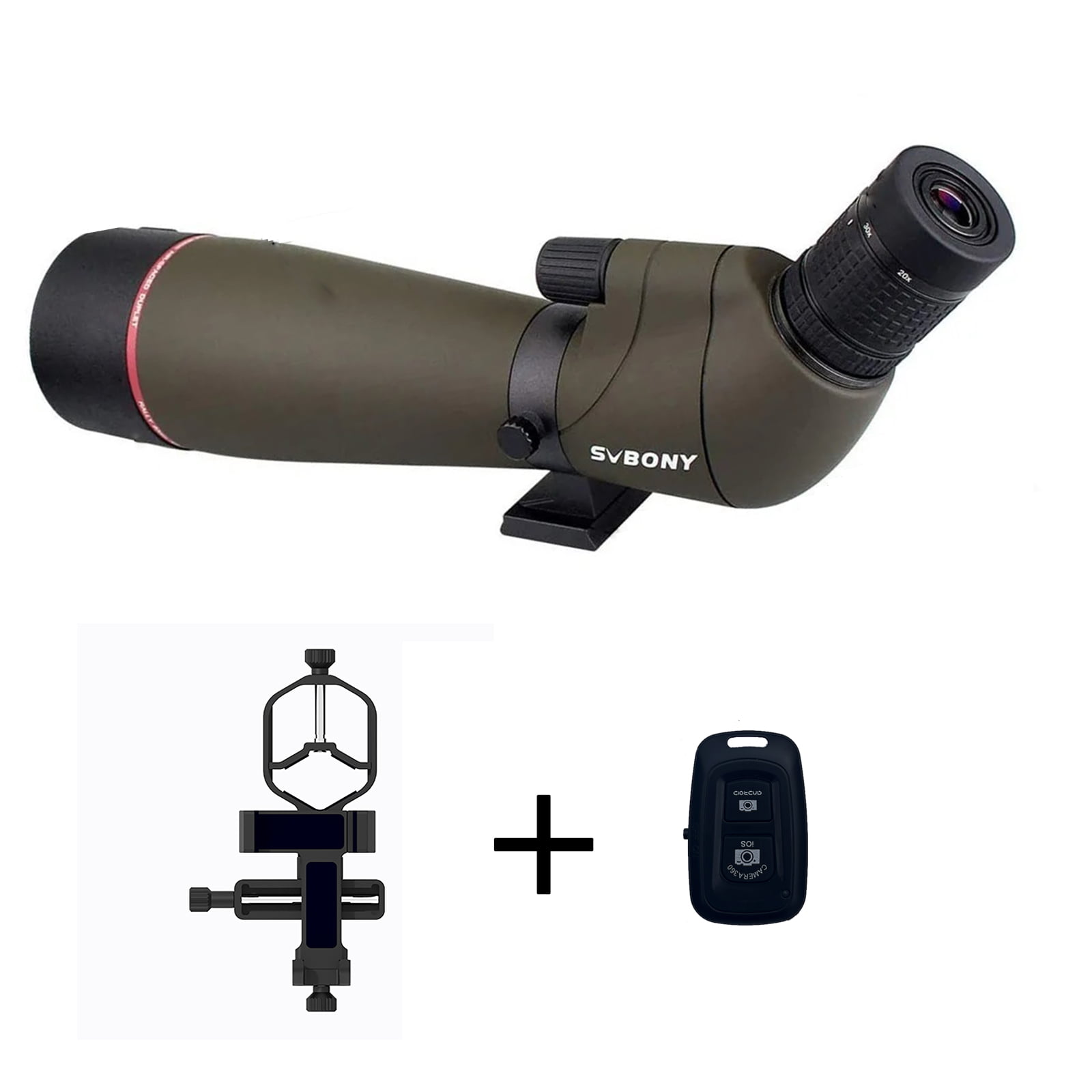 SVBONY SV13 フィールドスコープ スマホ撮影セット 野鳥撮影セット 自然撮影セット バードウォッチング撮影セット 撮影キット スマホ 三脚付き