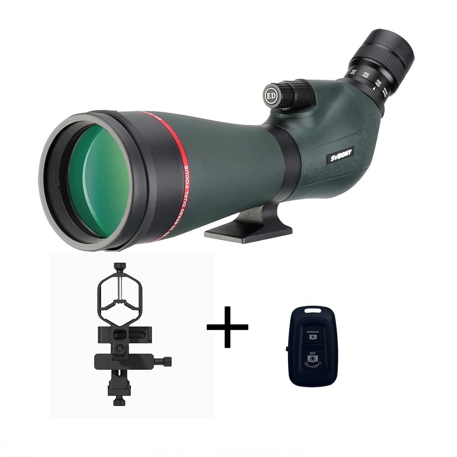 SVBONY SV406P フィールドスコープスマホ撮影セット スマホ撮影セット スポッティングスコープ撮影セット デジスコ 野鳥撮影 野鳥観察 テーブル三脚付き 