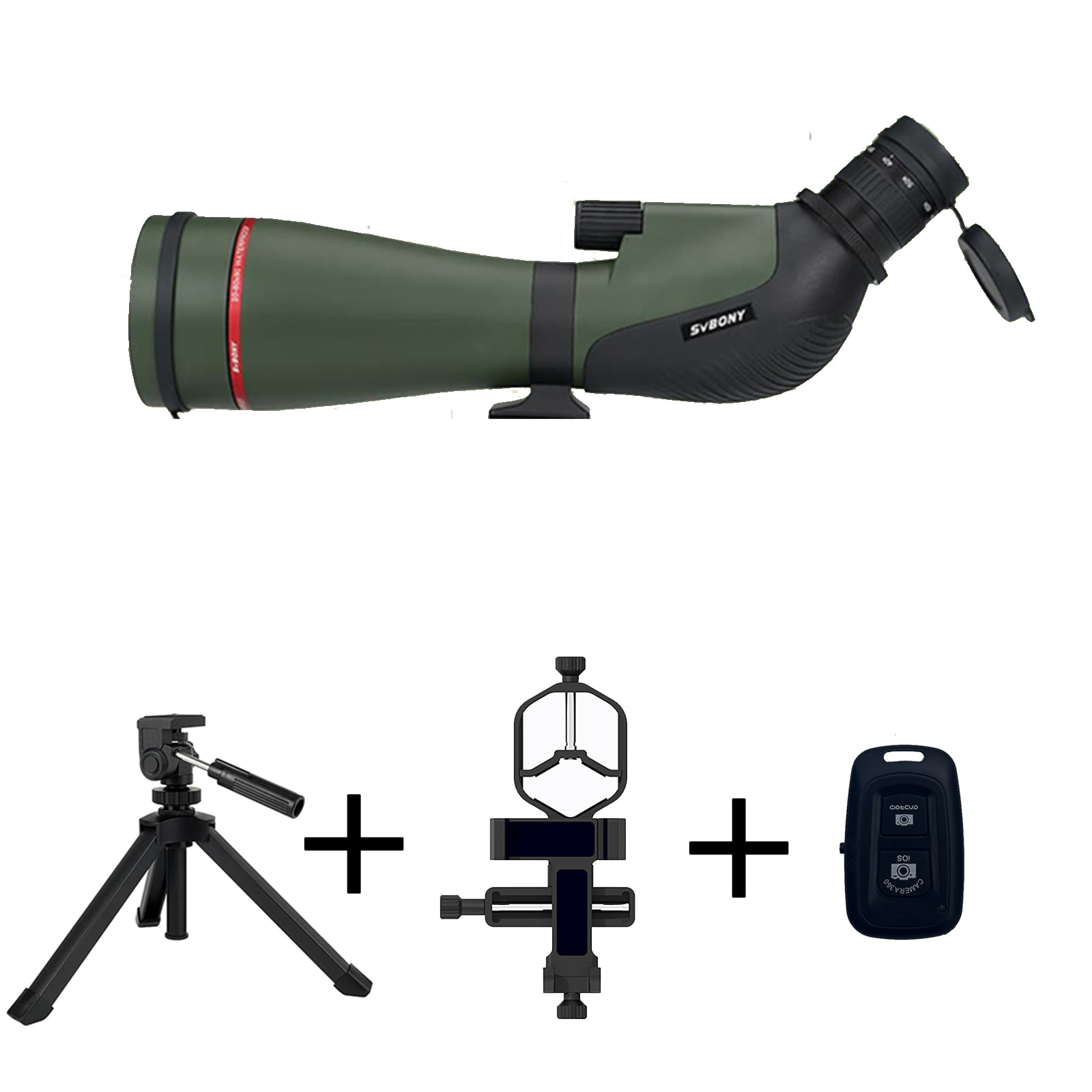 SA412 フィールドスコープ スマホ撮影セット スポッティングスコープ 野鳥観察セット 野鳥撮影セット 卓上三脚付き