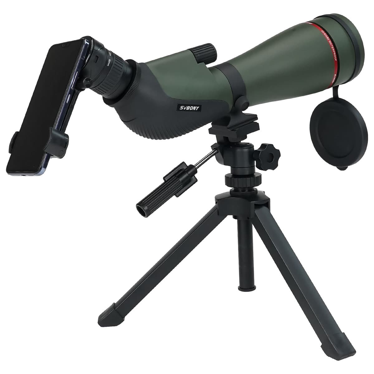SA412 スポッティングスコープ  20-60X80MM  FMC 防水 携帯電話ホルダーとBluetooth シャッター　三脚付き 中距離のターゲット射撃用