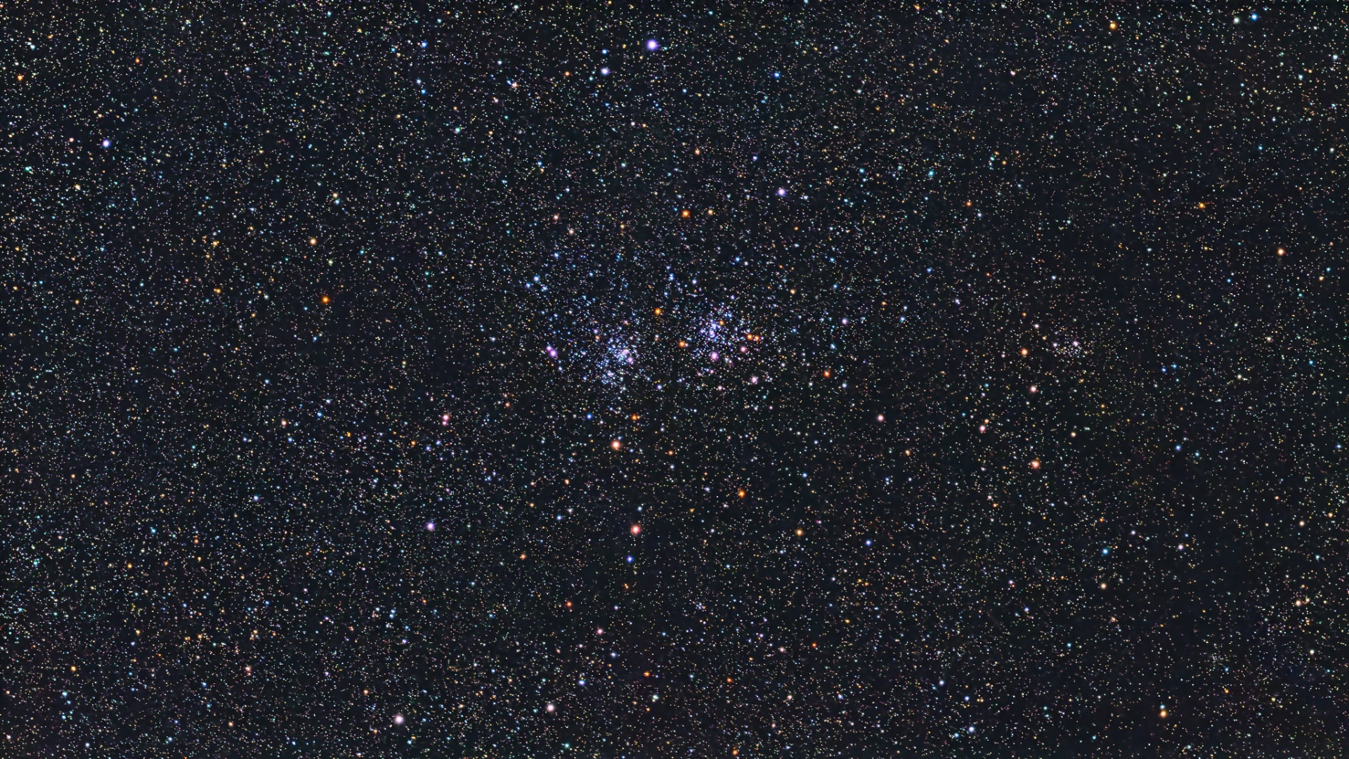 ペルセウス座の二重星団 Hiroaki Waki 撮影