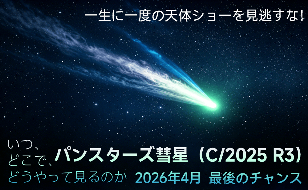 【2026年4月】2度と見られないパンスターズ彗星（C/2025 R3）完全観測ガイド：いつ、どこで、どうやって見るのか —— 一生に一度の天体ショーを見逃すな！