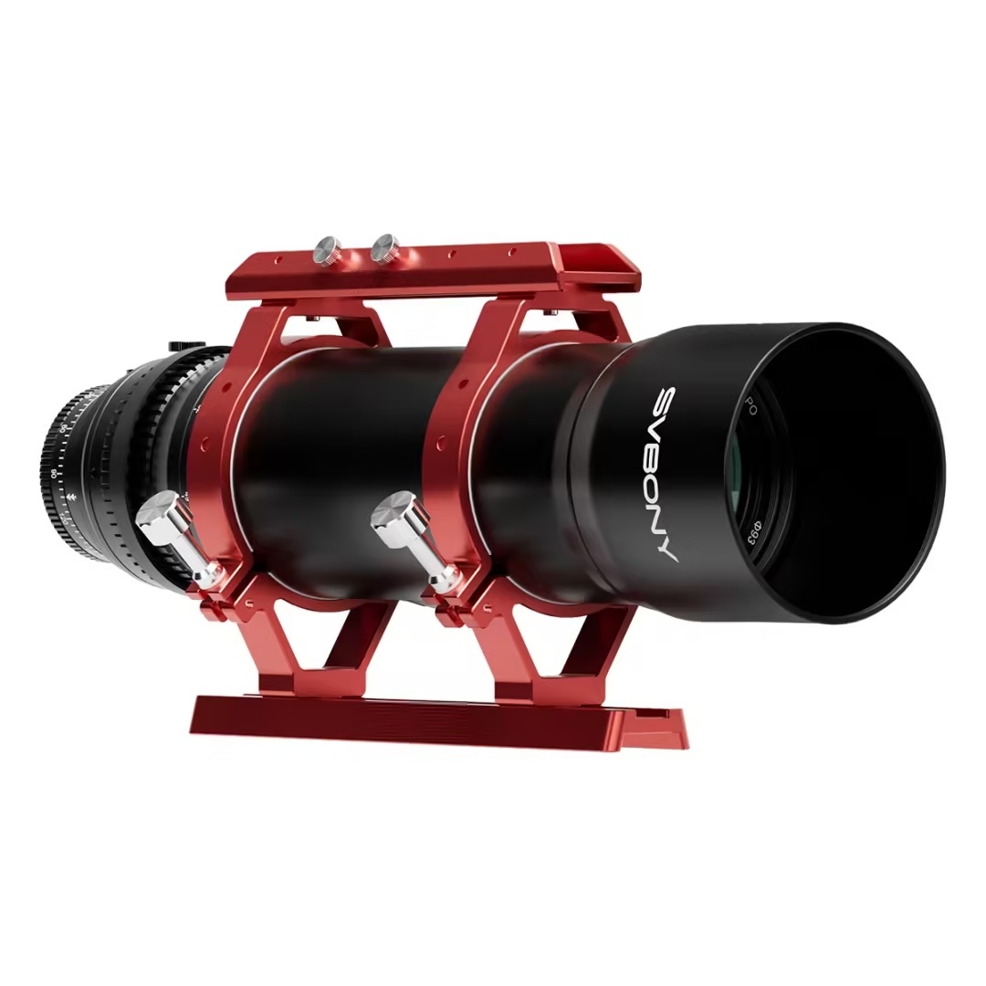 SV580 80mm F4.5 ペッツバールAPOアストログラフ鏡筒（EDガラス＋日本製SDガラス・赤い鏡筒リング・ハンドル・EAFフォーカサー装着）